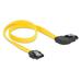 Delock Cable SATA 6 Gb/s male straight > SATA male right angled 50 cm yellow met
