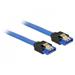 Delock Cable SATA 6 Gb/s receptacle straight > SATA receptacle straight 100 cm blue with gold clips