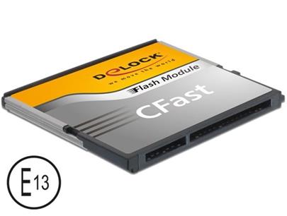 Delock CFast-Card SATA 6 Gb/s 32 GB Typ MLC -40°C ~ +85°C