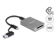 Delock Čtečka karet s rozhraním USB Type-C™ v hliníkovém krytu na paměťové karty CFexpress nebo XQD