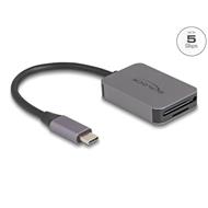 Delock Čtečka karet s rozhraním USB Type-C™ v hliníkovém krytu na paměťové karty SD nebo Micro SD