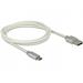 Delock Data and Charging Cable USB 2.0 Type-A male > USB 2.0 Micro-B male with textile shielding white 100 cm