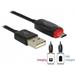 Delock datový a nabíjecí kabel USB 2.0-A samec > Micro USB-B samec s LED indikátorem