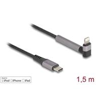 Delock Datový a nabíjecí kabel z rozhraní USB Type-C™ na Lightning™ pro iPhone™, iPad™, iPod™, pravoúhlý