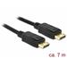 Delock Displayport 1.2 kabel samec > Displayport samec 4K 60 Hz 7 m