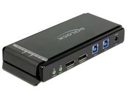 Delock DisplayPort 1.2 KVM Switch 4K 60 Hz s USB 3.0 a Audio