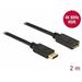 Delock DisplayPort 1.2 prodlužovací kabel 4K 60 Hz 2 m