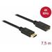 Delock DisplayPort 1.2 prodlužovací kabel 4K 60 Hz 7,5 m