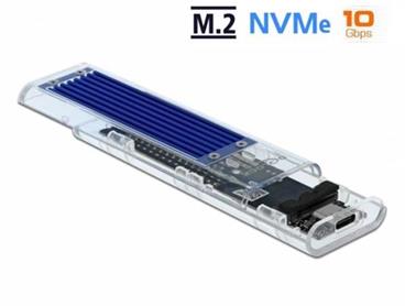 Delock Externí pouzdro pro M.2 NVMe PCIe SSD se USB Type-C™ samice transparentní
