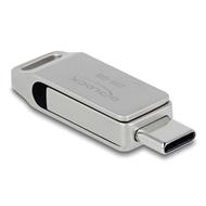 Delock Flash disk USB 5 Gbps, USB-C™ + Typ-A, 256 GB - kovový kryt