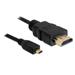 Delock HDMI 1.4 kabel A/D samec/samec, délka 1 metr