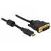 Delock HDMI kabel Micro-D samec > DVI 24+1 samec 1 m
