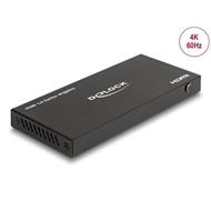 Delock HDMI Splitter 1 x vstupní HDMI na 4 x výstupní HDMI 4K 60 Hz, se zařízením na snížení měřítka