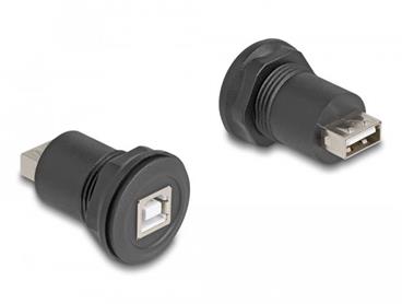 Delock Integrovaný konektor z USB 2.0 Typu-B na USB 2.0 Typu-A, černý