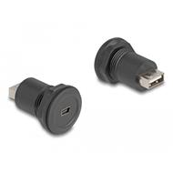 Delock Integrovaný konektor z USB 2.0 Typu Mini-B na USB 2.0 Typu-A, černý