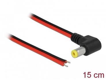 Delock Kabel DC 5,5 x 2,5 mm samec na odhalenými konci drátů 15 cm pravoúhlý