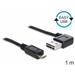 Delock kabel EASY-USB 2.0-A samec pravoúhlý > USB 2.0 micro-B samec 1 m