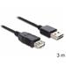 Delock kabel EASY-USB 2.0-A samec > USB 2.0-A samice,prodlužující 3 m