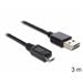 Delock kabel EASY-USB 2.0-A samec > USB 2.0 micro-B samec 3 m