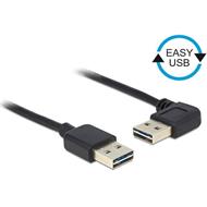 Delock Kabel EASY-USB 2.0 Typ-A samec > EASY-USB 2.0 Typ-A samec pravoúhlý levý / pravý 2 m