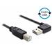 Delock Kabel EASY-USB 2.0 Typ-A samec pravoúhlý levý / pravý > USB 2.0 Typ-B samec 0,5 m