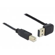 Delock Kabel EASY-USB 2.0 Typ-A samec pravoúhlý nahoru / dolů > USB 2.0 Typ-B samec 0,5 m