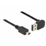 Delock Kabel EASY-USB 2.0 Typ-A samec pravoúhlý nahoru / dolů > USB 2.0 Typ Mini-B samec 3 m