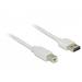 Delock Kabel EASY-USB 2.0 Typ-A samec > USB 2.0 Typ-B samec 1 m bílý