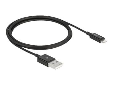Delock - Kabel Lightning - USB s piny (male) do Lightning s piny (male) - 1 m - černá - pro Apple iPad/iPhone/iPod (Lightning)
