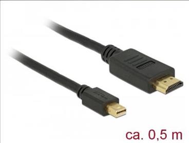 Delock Kabel mini Displayport 1.1 samec > HDMI-A samec 0,5 m