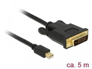 Delock Kabel mini Displayport 1.1 Stecker > DVI 24+1 Stecker 5 m