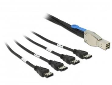 Delock Kabel Mini SAS HD SFF-8644 > 4 x eSATA 1 m