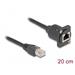 Delock Kabel RJ45 typu-D, ze zástrčky na zásuvku, Cat.5e, černý, 20 cm