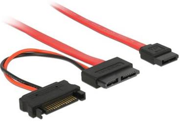 Delock kabel Slim SATA samice > SATA 7 pin + SATA 15 pin 5 V 30 cm