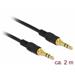 Delock Kabel Stereo Jack 3,5 mm 3 pin samec > samec 2 m černý