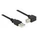 Delock kabel USB 2.0 A samec > USB 2.0 B samec, pravoúhlý, 5 m