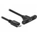 Delock Kabel USB 2.0 Micro-B samice montážní panel > USB 2.0 Micro-B samec 25 cm