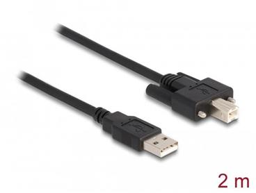 Delock Kabel USB 2.0 Typ-A samec na Typ-B samec se šroubky 2 m