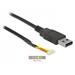 Delock Kabel USB 2.0 Typ-A samec > Sériový TTL krimpovací zásuvka 6 pin (3,3 V) 2,2 m