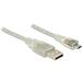 Delock Kabel USB 2.0 Typ-A samec > USB 2.0 Micro-B samec 0,5m transparentní