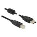 Delock Kabel USB 2.0 Typ-A samec > USB 2.0 Typ-B samec 5,0 m černý