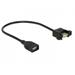 Delock kabel USB 2.0 Type-A samice > USB 2.0 Type-A samice přišroubovatelná 25 cm