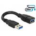 Delock kabel USB 3.0 A samec > USB 3.0 A samice ShapeCable 0.15 m