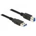 Delock Kabel USB 3.0 Typ-A samec > USB 3.0 Typ-B samec 1,0 m černý