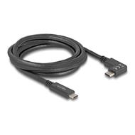 Delock Kabel USB 5 Gbps, ze zástrčky USB Type-C™ na zástrčky USB Type-C™, pravoúhlý levý / pravý 2 m 4K PD 60 W