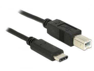 Delock Kabel USB Type-C™ 2.0 samec > USB 2.0 Typ-B samec 0,5 m černý