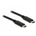 Delock Kabel USB Type-C™ 2.0 samec > USB Type-C™ 2.0 samec 0,5 m černý