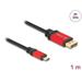 Delock Kabel USB Type-C™ na DisplayPort (DP Alt Mód) 8K 30 Hz s funkcí HDR 1 m červená