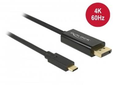 Delock Kabel USB Type-C™ samec > Displayport samec (DP Alt Mód) 4K 60 Hz 2 m černý