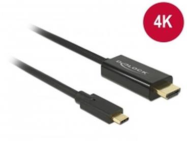 Delock Kabel USB Type-C™ samec > HDMI samec (DP Alt Mód) 4K 30 Hz 1 m černý